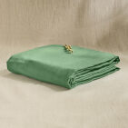 Drap Plat en Lin Lavé Vert Sauge