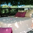 Drap Housse en Lin Lavé Pêche