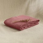 Drap Housse en Lin Lavé Bois de Rose