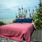 Drap Housse en Lin Lavé Bois de Rose
