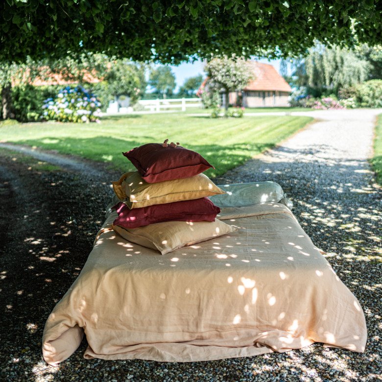 Taie d’Oreiller en Lin Lavé Pêche - Embrin