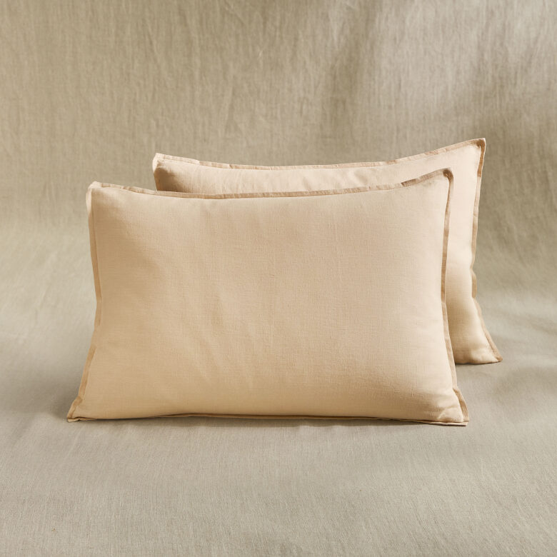Taie d’Oreiller en Lin Lavé Pêche - Embrin