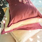 Taie d’Oreiller en Lin Lavé Bois de Rose