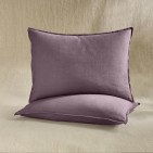Taie d’Oreiller en Lin Lavé Prune
