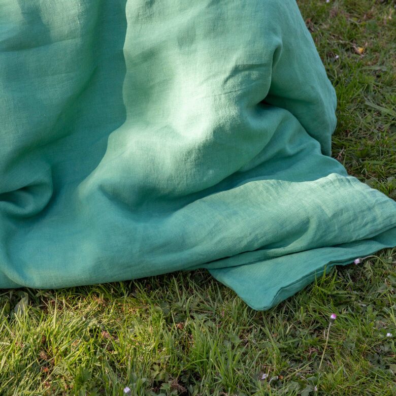 Housse de Couette en Lin Lavé Vert Sauge - Embrin