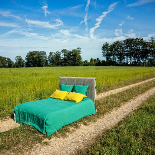 Housse de Couette en Lin Lavé Vert Sauge