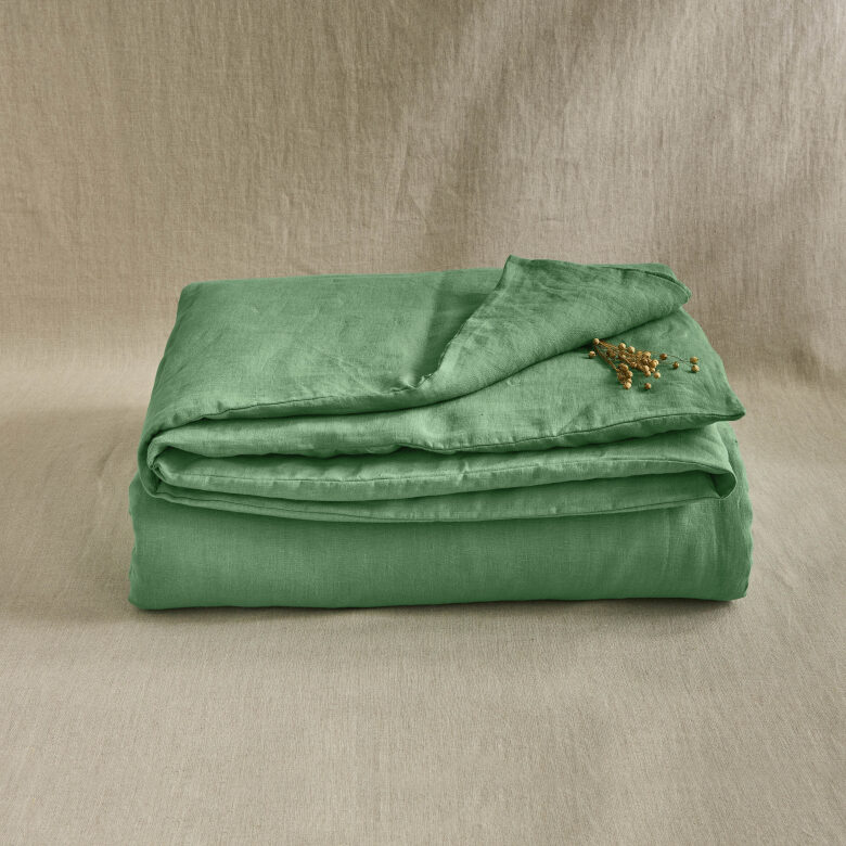 Housse de Couette en Lin Lavé Vert Sauge - Embrin