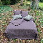 Housse de Couette en Lin Lavé Prune