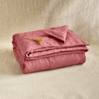 Housse de Couette en Lin Lavé Bois de Rose