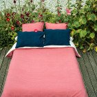 Housse de Couette en Lin Lavé Bois de Rose