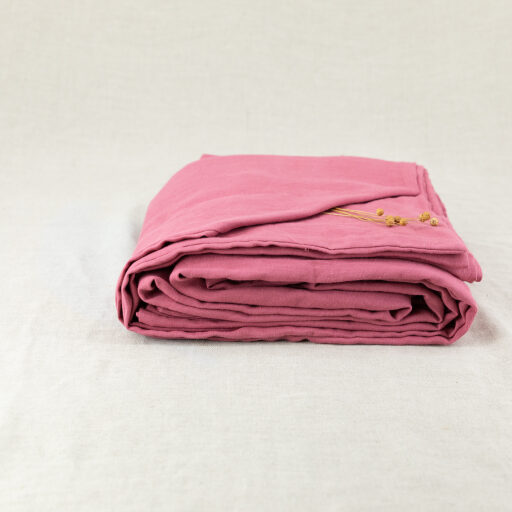 Housse de Couette en Lin Lavé Bois de Rose