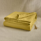 Housse de Couette en Lin Lavé Jaune Ambre