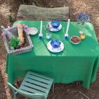 Nappe en lin lavé Vert Sauge