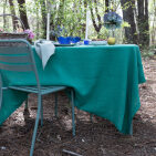 Nappe en lin lavé Vert Sauge