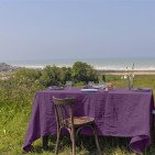 Nappe en lin lavé Prune