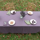 Nappe en lin lavé Prune