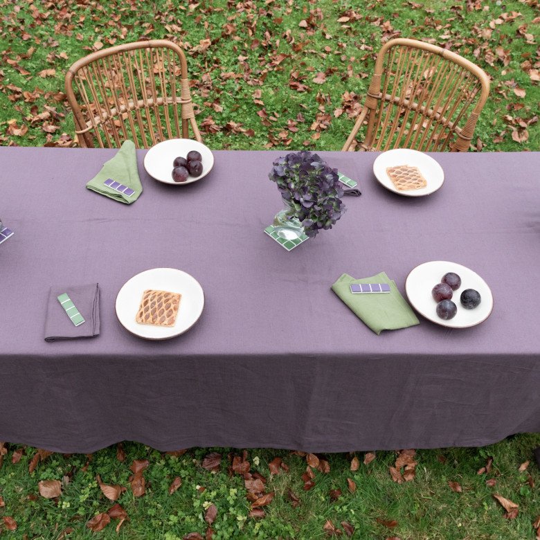 Nappe en lin lavé Prune - Embrin