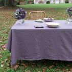 Nappe en lin lavé Prune