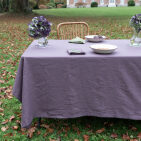 Nappe en lin lavé Prune