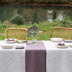 Nappe en lin lavé Prune