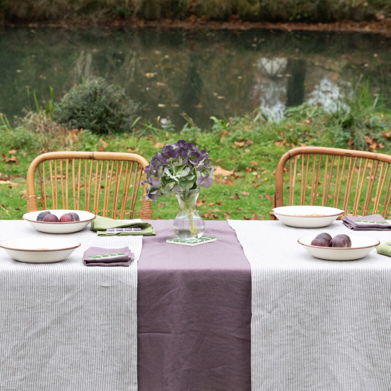 Nappe en lin lavé Prune - Embrin