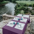 Nappe en lin lavé Prune