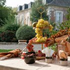 Nappe en lin lavé Pêche