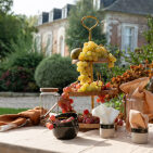 Nappe en lin lavé Pêche