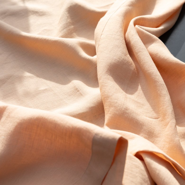 Nappe en lin lavé Pêche - Embrin