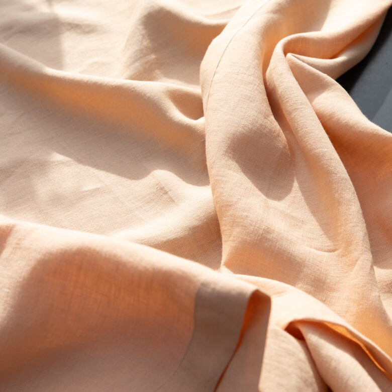 Nappe en lin lavé Pêche - Embrin