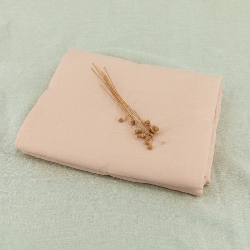 Nappe en lin lavé Pêche