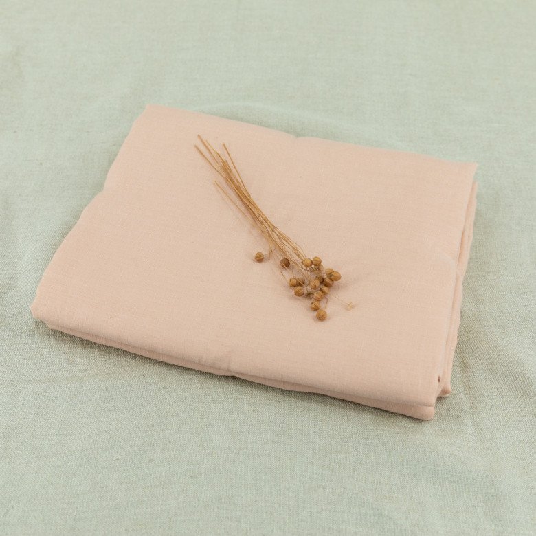 Nappe en lin lavé Pêche - Embrin