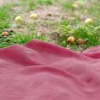 Washed linen tablecloth Bois de Rose