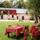 Nappe en lin lavé Bois de Rose
