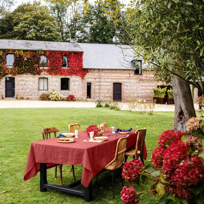 Nappe en lin lavé Bois de Rose - Embrin