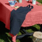 Nappe en lin lavé Bois de Rose