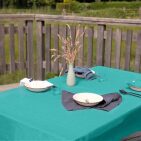 Nappe en lin lavé Bleu Lagon