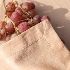 Serviettes de Table en lin Lavé Pêche (lot de 4)