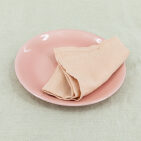 Serviettes de Table en lin Lavé Pêche (lot de 4)