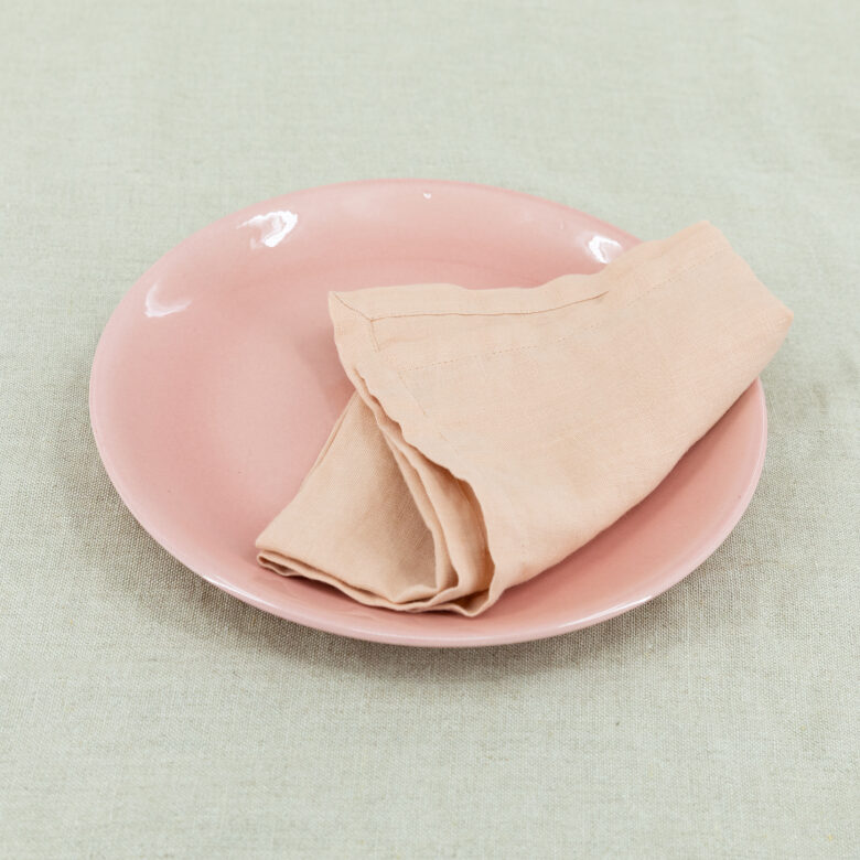 Serviettes de Table en lin Lavé Pêche (lot de 4) - Embrin