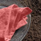 Serviettes de Table en lin Lavé Bois de Rose (lot de 4)
