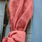 Serviettes de Table en lin Lavé Bois de Rose (lot de 4)