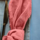 Serviettes de Table en lin Lavé Bois de Rose (lot de 4)