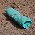 Serviettes de Table en lin Lavé Bleu Lagon (lot de 4)