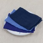 Serviettes de Table en lin Lavé Fleur Bleue (lot de 4)