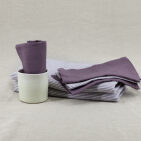 Serviettes de Table en lin Lavé Prune (lot de 4)