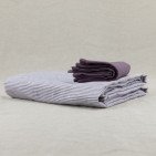 Serviettes de Table en lin Lavé Prune (lot de 4)