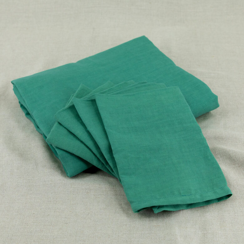 Serviettes de Table en lin Lavé Vert Sauge (lot de 4) - Embrin