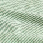 Drap Plat en Lin Lavé Rayure Sauge