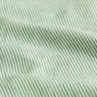 Drap Plat en Lin Lavé Rayure Sauge